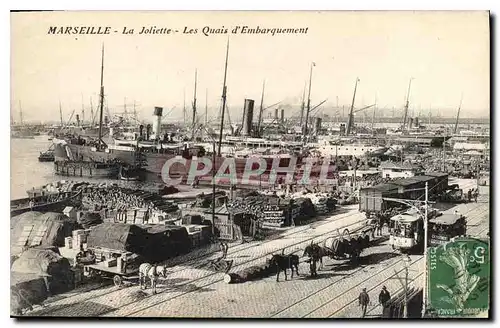 Cartes postales Marseille la Joliette les Quais d'Embarquement