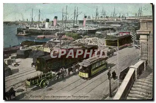 Cartes postales Marseille Quais d'Embarquement des Transatlantiques