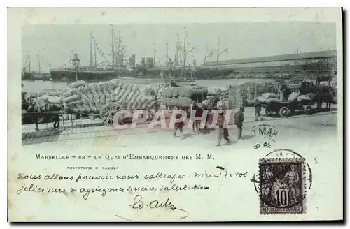 Cartes postales Marseille le Quai d'Embarquement des M M