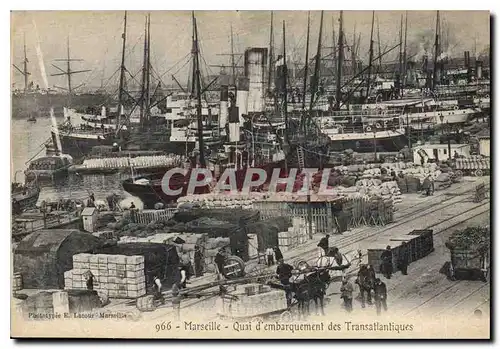 Ansichtskarte AK Marseille Quai d'Embarquement des Transatlantiques