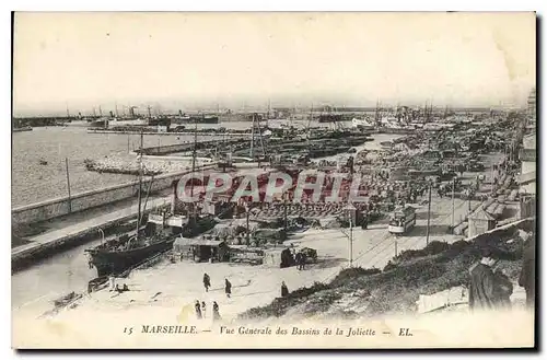 Cartes postales Marseille vue generale des Bassins de la Joliette