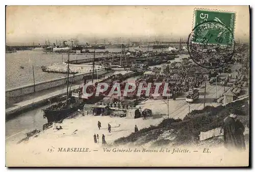 Cartes postales Marseille vue generale des bassins de la Joliette