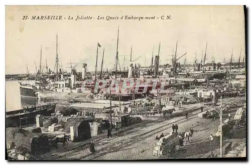 Cartes postales Marseille la Joliette les Quais d'Embarquement