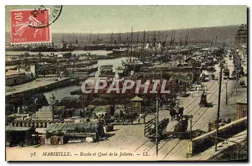 Ansichtskarte AK Marseille Bassin et Quai de la Joliette