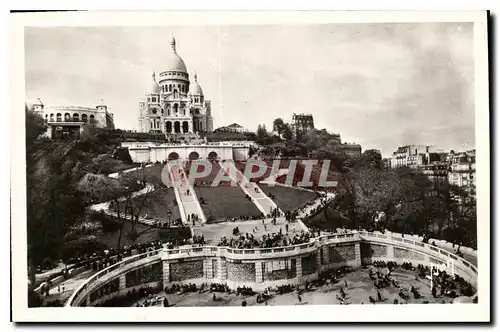 Ansichtskarte AK Paris en Flanant La Basilique du Sacre Coeur et l'escalier Monumental