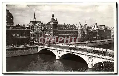 Ansichtskarte AK Paris en Flanant le palais de justice et le pont au change