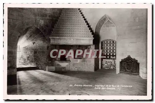 Cartes postales Aigues Mortes interieur de la tour de Constance salle des Gardes