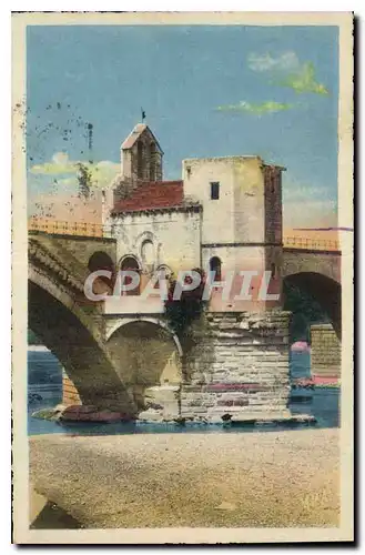 Cartes postales Avignon le pont St Benezet la chapelle