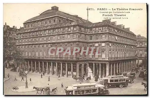 Ansichtskarte AK Paris le Theatre Francais construit par l'Architecte Louis