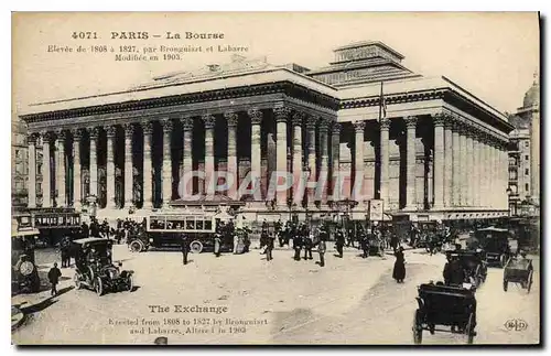Ansichtskarte AK Paris la Bource elevee de 1806 a 1827 par Bronguiart et Labarre modifiee en 1903