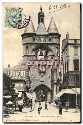 Cartes postales Bordeaux tour de la Grosse Cloche