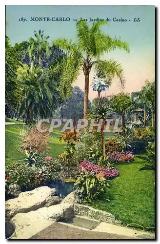 Cartes postales Monte carlo les jardins du casino