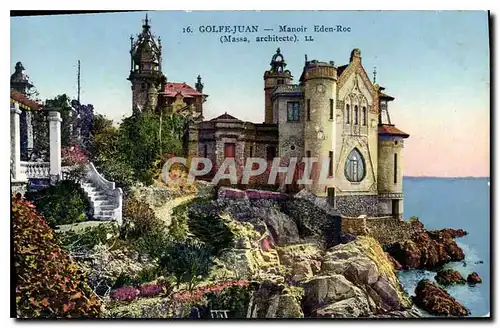 Cartes postales Golfe Juan Manoir Eden Roc Massa architecte