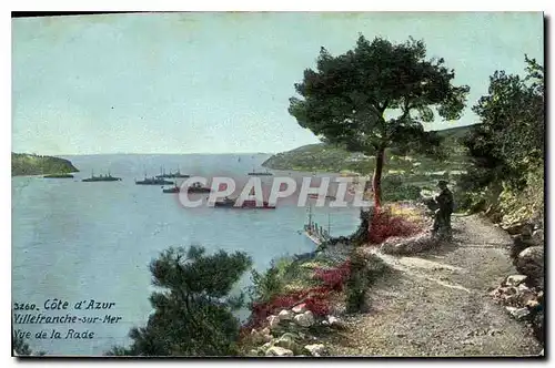 Cartes postales Cote d'Azur Villefranche sur Mer vue de la rade