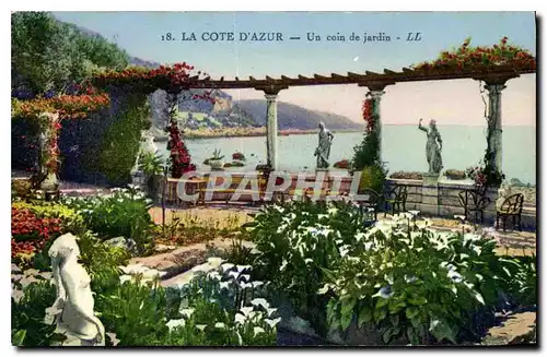 Cartes postales La Cote d'Azur un coin de Jardin