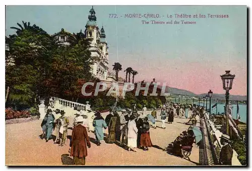 Cartes postales Monte Carlo le Theatre et les Terrasses