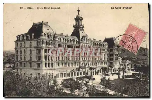 Cartes postales La Cote d'Azur Nice Grand Hotel Imperial