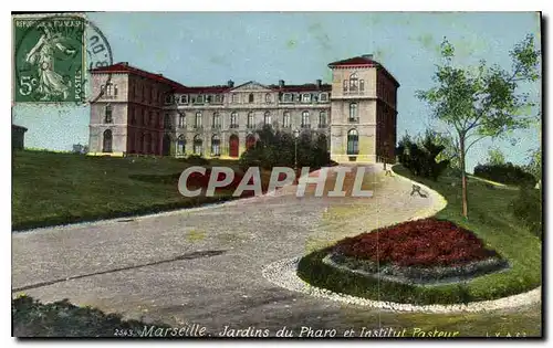 Cartes postales Marseille Jardins du Pharo et institut Pasteur