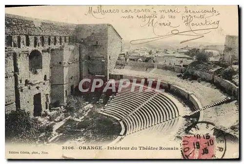 Cartes postales Orange Interieur du Theatre Romain