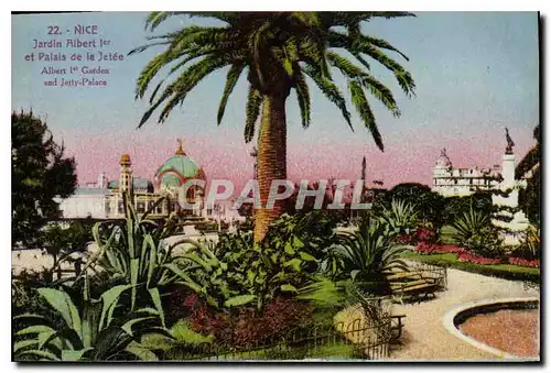 Cartes postales Nice Jardin Albert I et Palais de la Jetee