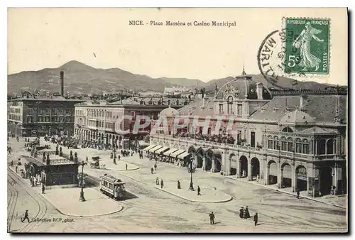 Cartes postales Nice Place Massena et Casino Municipal