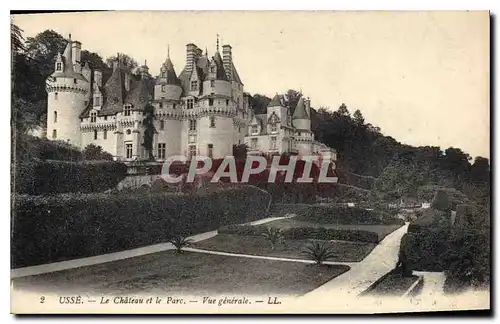 Cartes postales Usse Le Chateau et le Parc vue generale