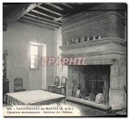 Cartes postales Vacheresses les Basses E et L Cheninee monumentale Interieur du Chateau