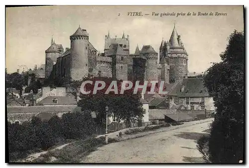 Cartes postales Vitre Vue generale prise de la Route de Rennes