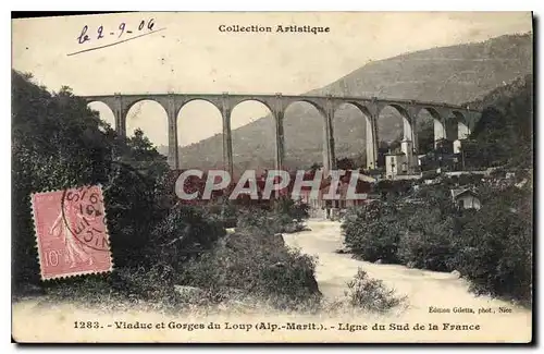 Cartes postales Viaduc et Gorges du Loup A M Ligne du Sud de la France