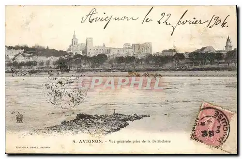 Ansichtskarte AK Avignon Vue generale prise de la Barthelasse