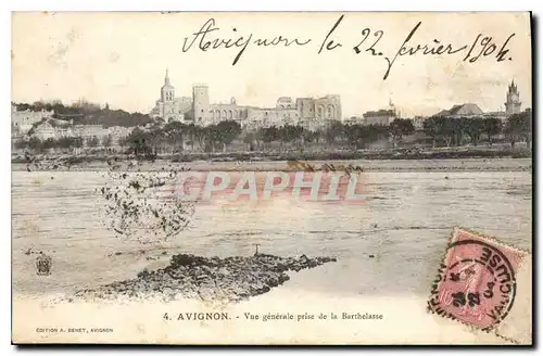 Cartes postales Avignon Vue generale prise de la Barthelasse