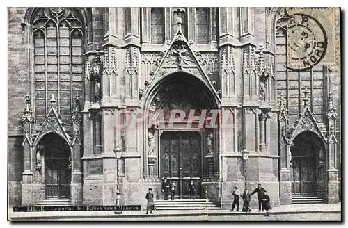 Cartes postales Lille Le Portail de l'Eglise St Maurice