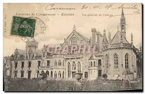 Cartes postales Environs de Concarneau Keriolet Vue generale du Chateau