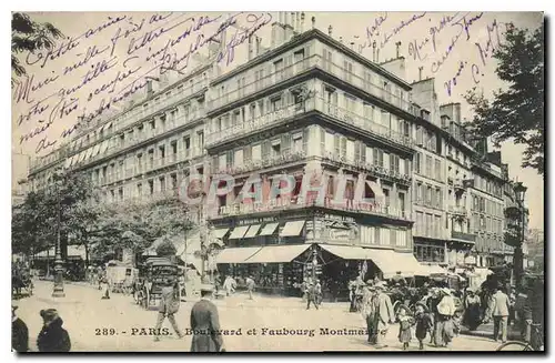 Cartes postales Paris Boulevard et Faubourg Montmartre