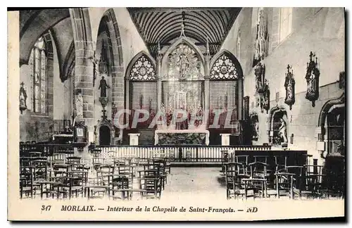 Cartes postales Morlaix Interieur de la Chapelle de St Francois