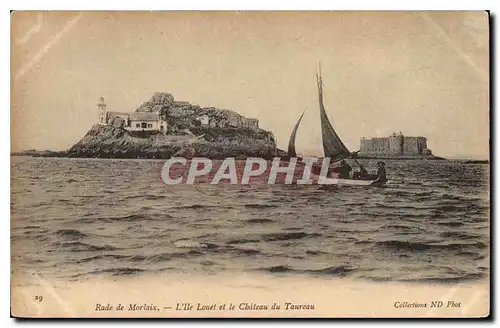 Ansichtskarte AK Rade de Morlaix L'Ile Louet et le Chateau du Taureau