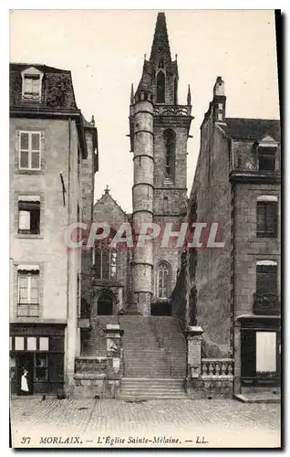 Ansichtskarte AK Morlaix l'Eglise Ste Melaine