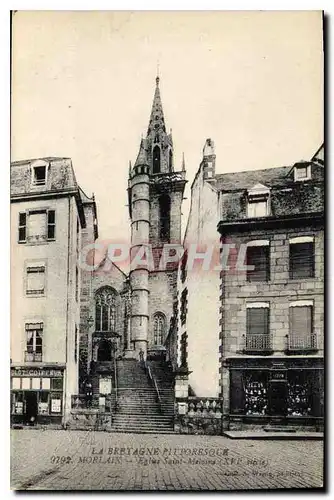 Cartes postales La Bretagne Pittoresque Morlaix Eglise St Melaine