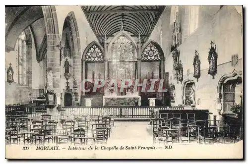 Cartes postales Morlaix Interieur de la Chapelle de St Francois