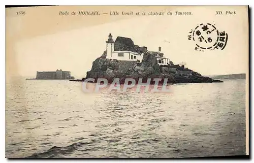 Cartes postales Rade de Morlaix L'Ile Louet et le Chateau du Taureau