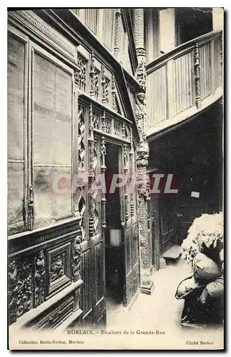 Cartes postales Morlaix Escaliers de la Grande Rue