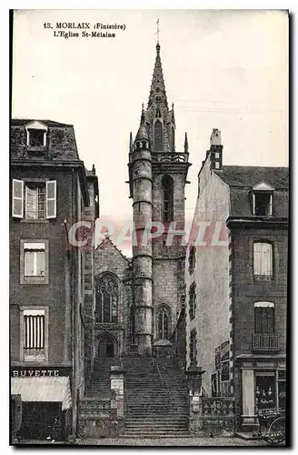 Cartes postales Morlaix Finistere L'Eglise St Melaine