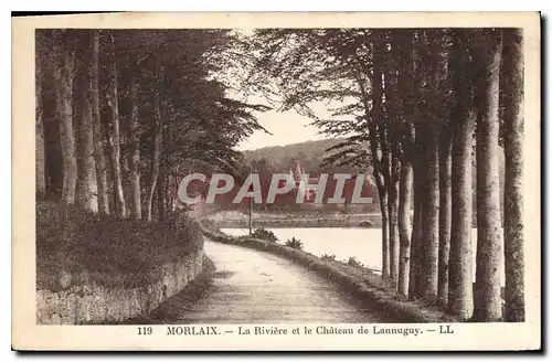 Ansichtskarte AK Morlaix La Riviere et le Chateau de Lannuguy