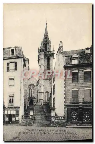 Cartes postales La Bretagne Pittoresque Morlaix Eglise St Melaine