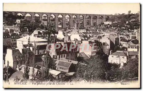 Ansichtskarte AK Morlaix Vue generale prise du Chateau