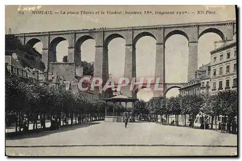 Cartes postales Morlaix La Place Thiers et le Viaduc