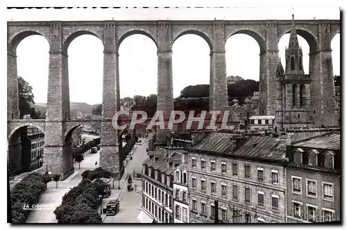 Ansichtskarte AK Morlaix Finistere Place Cornic et le Viaduc