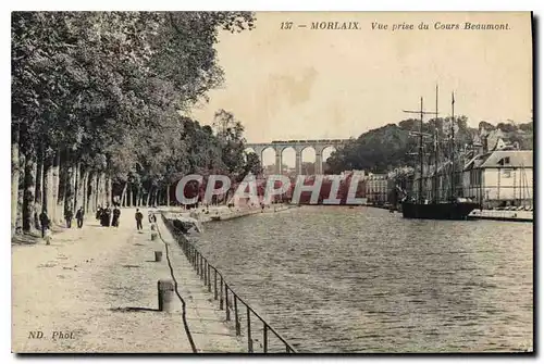 Ansichtskarte AK Morlaix vue prise du Cours Beaumont