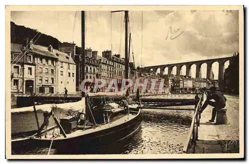 Cartes postales Bretagne Morlaix Finistere Le Bassin a Flot et le Viaduc