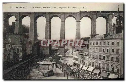 Ansichtskarte AK Morlaix Le Viaduc Train